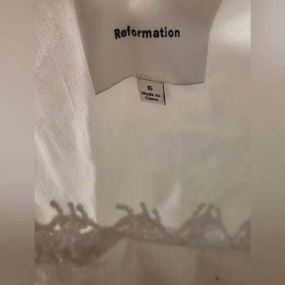 Reformation Lorie Linen top NWOT, size 6 - Picture 6 of 7
